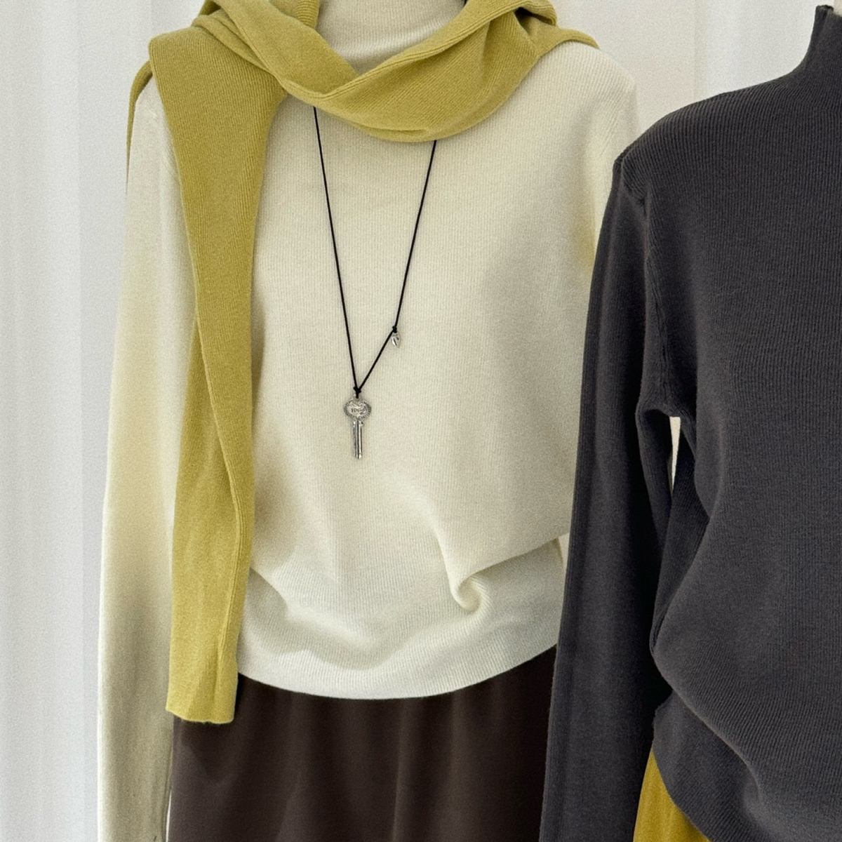 eternal.西子-款冬季首爆半高领排量弹力大不挑人打底针织衫m1595 - 图3