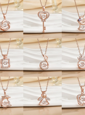 钛钢不掉色灵动款项链女气质简约幸运草锁骨链小众设计感颈链饰品