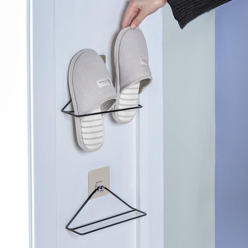 拖鞋北欧架打孔脱鞋架创意放免浴室置吸盘式墙上沥水卫生间壁挂简