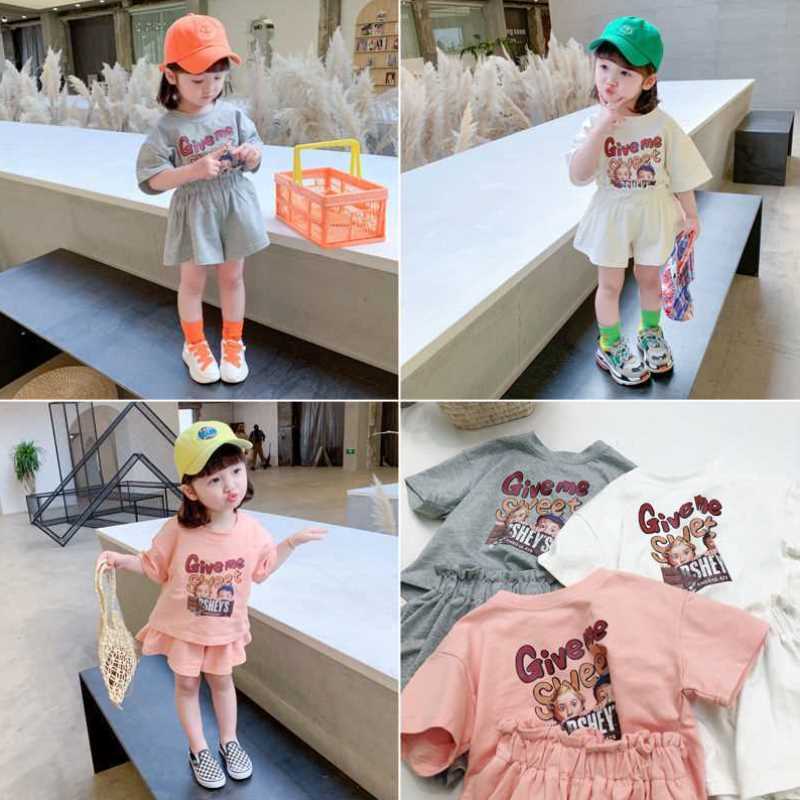 。女童夏装套装夏季洋气2021新款宝宝网红儿童装时髦潮小女孩两件