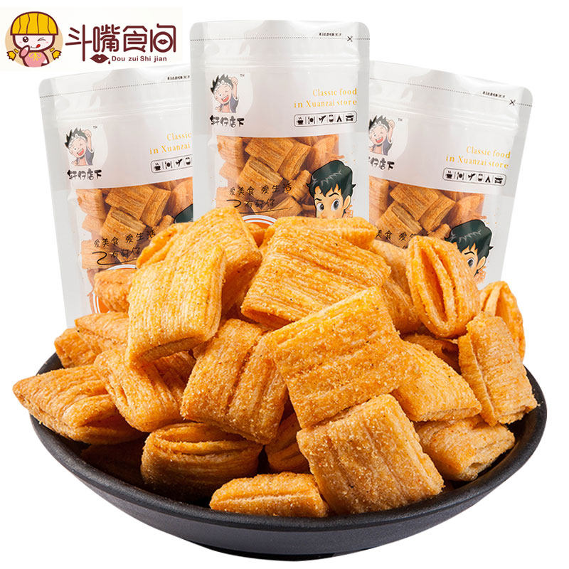 斗嘴食间米芾手工锅巴酥网红小零食 斗嘴食间膨化食品