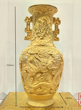 宝瓶商务礼品新居入伙花瓶绒沙金