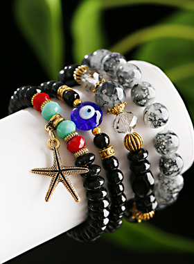 民族风复古百搭多层手链甜美气质