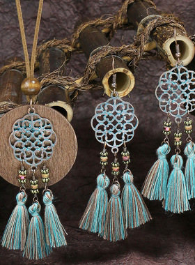 民族风欧美复古小众项链耳环组合