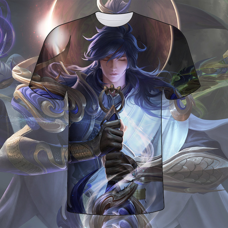 王者荣耀衣服2025新王者荣耀衣服3D印花短袖孙悟空地狱火T恤夏男中学生青少年