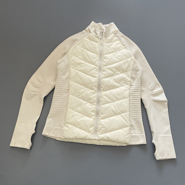 Women's short and thin sports down jacket