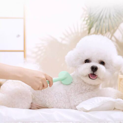 宠物迷你针梳狗梳子拉毛开结高回弹气垫去浮毛小型犬泰迪比熊梳子 - 图2