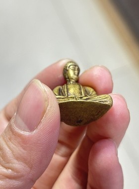 2026铜佛小铜像随身口袋佛祖文殊普贤地藏菩萨复古家居装饰摆件铜