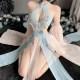 Sexy costume ວັດຖຸບູຮານ Hanfu super fairy nightgown ແມ່ຍິງຄວາມປາຖະຫນາອັນບໍລິສຸດເບິ່ງຜ່ານ pajamas ເສື້ອ retro cheongsam ຟຣີວັນທີ outfit ມ່ວນ