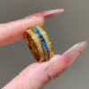 999 Pure Gold Rainbow Gradient Gold Fortune Ring Gold Ring Light Luxury Fashion Exquisite Versatile Gift for Your Girlfriend