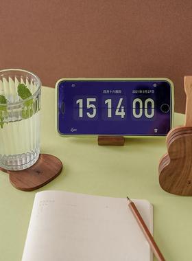 艾集实木乐器杯垫手机支架平板底座厅现代简约桌面摆件生日礼物