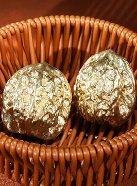 文玩核桃《黄铜核桃健身球》铜工艺品 礼品 包浆手把件 新年礼物