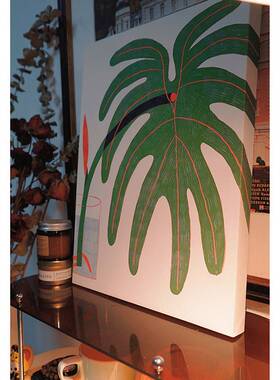 北欧小清新绿植装饰画 高级感ins小众设计高级感餐厅壁画玄关挂画