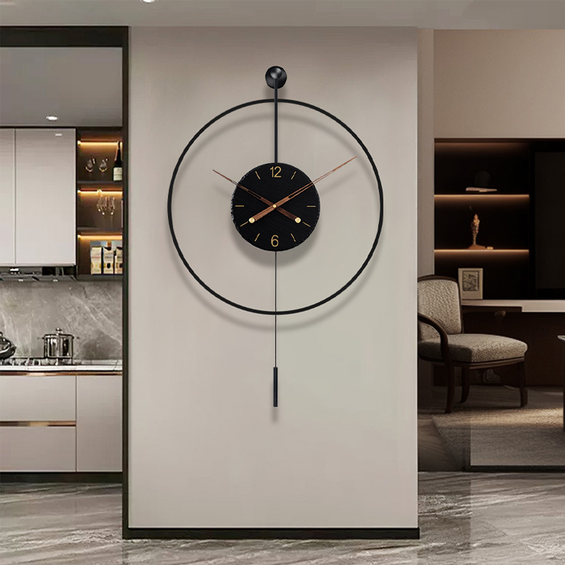 极简轻奢现代装饰客厅家用创意挂钟 曲彤挂钟