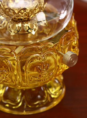 涛羽八吉祥莲花菩提防风酥油灯