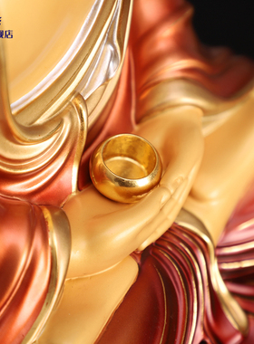 涛羽黄铜太古彩绘释迦牟尼佛像