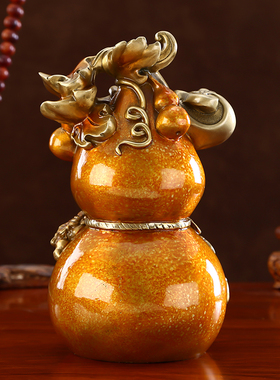 铜葫芦办公桌开业礼品五福临门