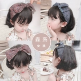 Ретро детская заколка для волос с бантиком, безвредный ободок, аксессуар для волос для принцессы для девочек, не повреждает волосы, простой и элегантный дизайн