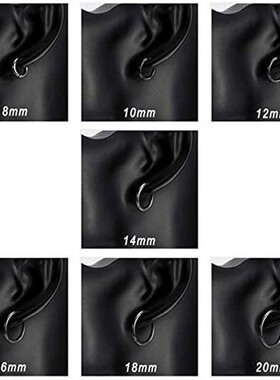 Unisex Hoop Earrings Gold Silver Color Colorful Black Rose