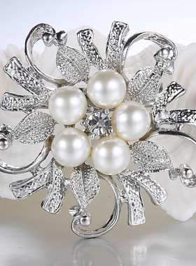 Korean Fashion Silver Plated Wedding Brooches Simulated