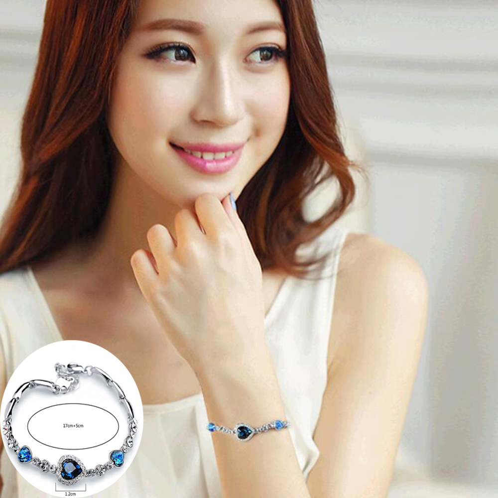 2023 Hottest Womens Ladies Crystal Rhinestone Bangle Ocean - 图2