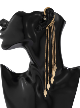 Ingemark Kpop Long Tassel Clip Earring for Women Ladies No