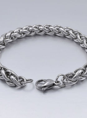HNSP 3MM-8MM Stainless Steel Chain Hand Bracelet For Men