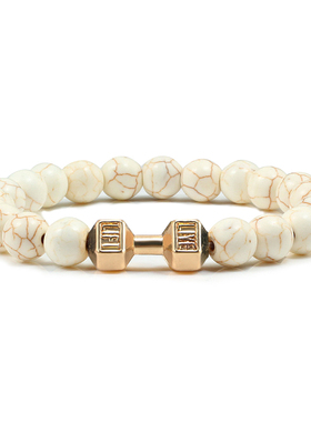 High Quality Men Beaded Bracelet Natural Black Lava Stone