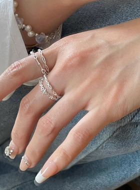 Sterling Silve Love Heart Hollowed Out Ring For Women Girl