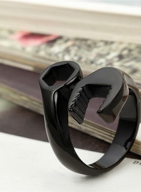 Creative Design Tools Wrench Shape Ring for Men Women Hip