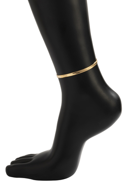 Gothic Basic Simple Flat Blade Snake Chain Bracelet on the