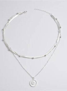 New Fashion Layered Necklaces Blade Snake Chain Life Tree