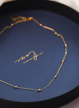 2023 Stainless Steel Gold Color Beads Necklace For Women