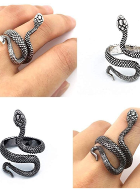 Snake Ring Vintage Silver Color Opening Knuckles Rings For