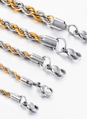 Hot Selling Hip-Hop Stainless Steel Rope Chain Fashion Men