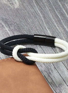 2022 Fashion Men Rope Bracelet Concentric Knot 100%