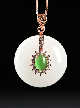 Natural Green Hetian Jade Butterfly Pendant 925 Silver Neck