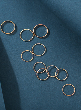 Vintage Gold Silver Color Geometric Knuckle Ring Set For