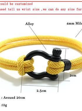 Stylish Man Bracelet 4mm Lucky Rope Braclet Homme Love Gift