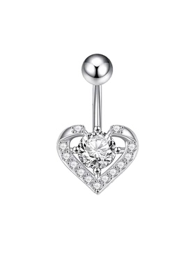 Heart Belly Button Ring Navel Piercing Ring Cooper Belly