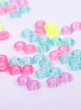300pcs Child Mix Color S-Clips Rubber Loom Bands Bracelet