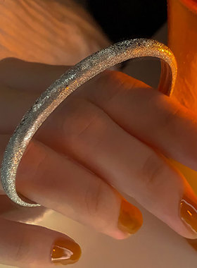 Sterling Silver Flash Sand Bracelet Women Super Flash