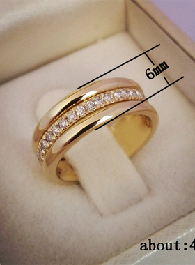 Huitan Classic Wedding Women Ring Simple Finger Rings With
