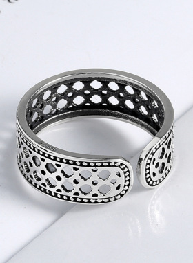 Hollow tail ring female personality simple retro single open