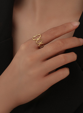 2023 Stainless Steel Circle Geometric Rings 2021 Trend