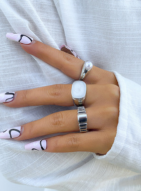 Sterling Silver Simple Fashion Smooth Irregular Silver Ring