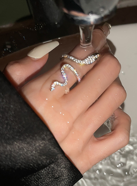 Punk Gothic Snake Shaped Open Rings for Men Women Vintage