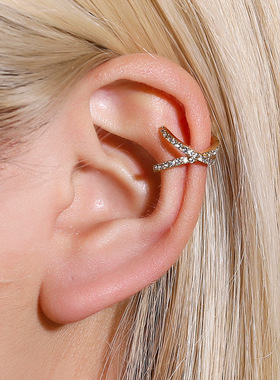 1Pcs Fashion Exquisite Rhinestone Decor Ear Cuff earring