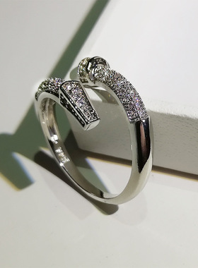 Silver Color Nail with Bling Zircon Stone for Women Wedding