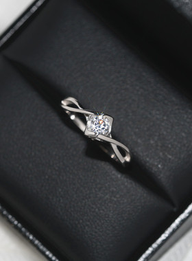 Silver color Finger Ring Promise Engagement Rings for Women